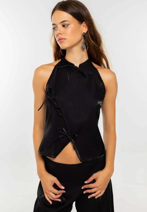 SIN MANGAS Y CUELLO MAO DE  - Débardeur - black