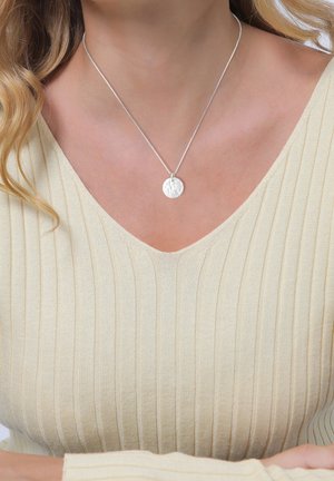 Elli PLÄTTCHEN BOX CHAIN VINTAGE ANTIQUE  - Ogrlica - silver-coloured