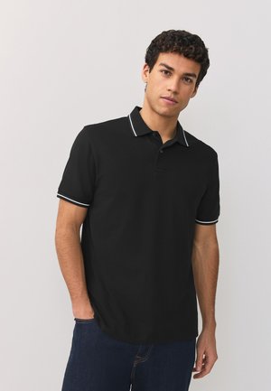 Next, REGULAR FIT - SHORT SLEEVE TIPPED 3 PACK   - Polo - black brown ecru