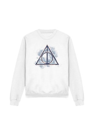 Cotton Soul, HARRY POTTER PAINTED DEATHLY HOLLOWS SYMBOL - Sweatshirt - white