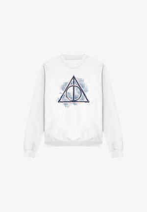 Cotton Soul, HARRY POTTER PAINTED DEATHLY HOLLOWS SYMBOL - Sweatshirt - white