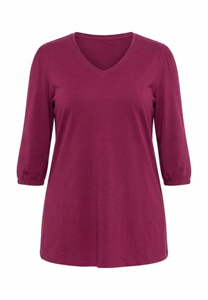 Ulla Popken, BALLOON SLEEVE KNIT TUNIC - Top s dlouhým rukávem - purple
