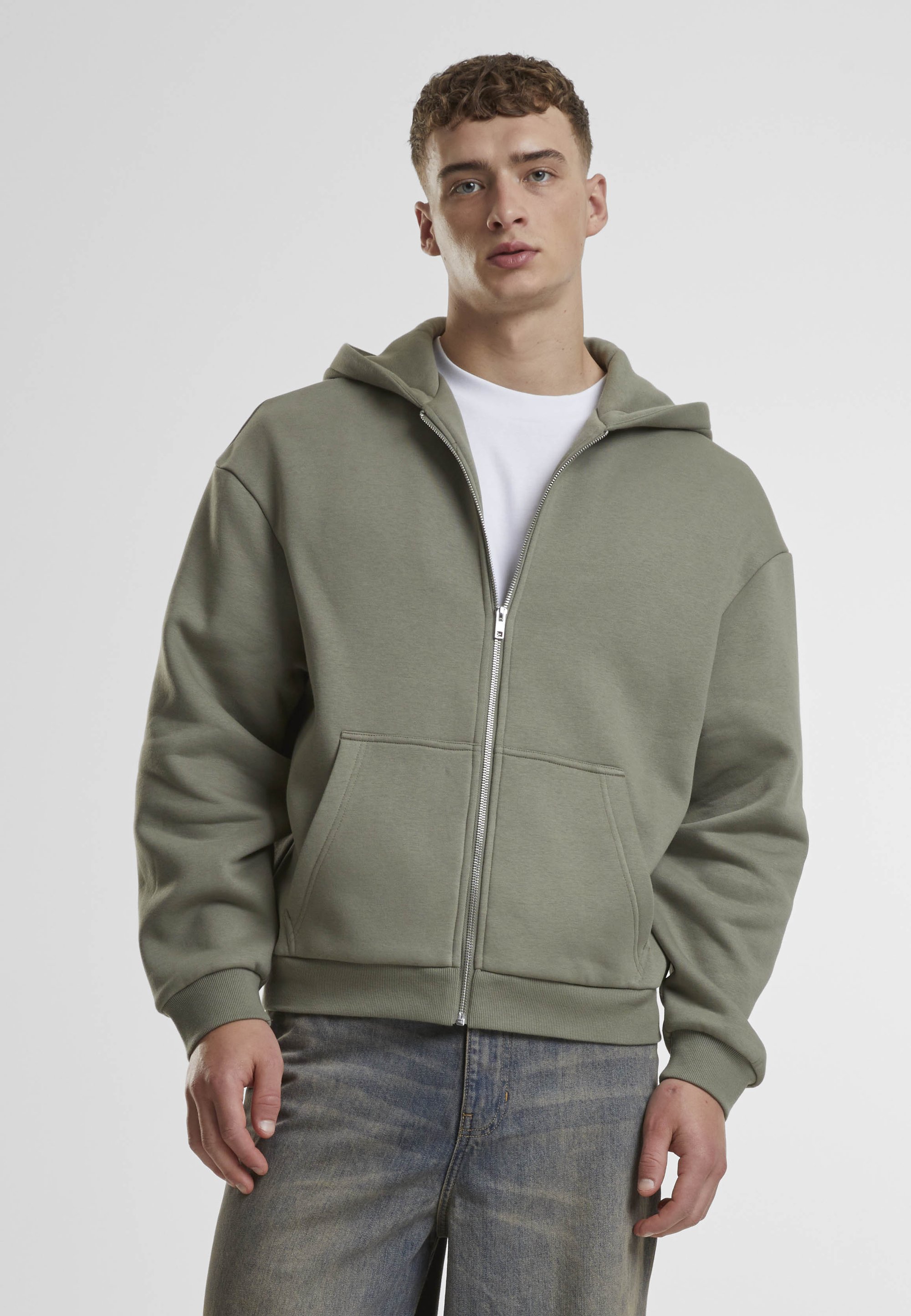 Urban Classics Zip Hoody Felpa Uomo Con Cerniera - Morbida In Cotone E Poliestere, Taglia Ampia Fino A 5XL