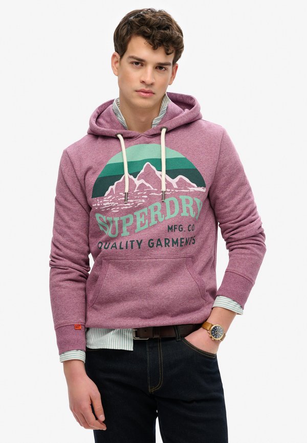 CORE LOGO GREAT OUTDOORS - Kapuzenpullover - beach burgundy grit