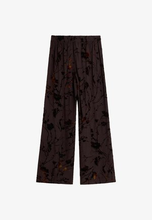 Desigual, LONG FLOCKED TROUSERS - Nohavice - brown