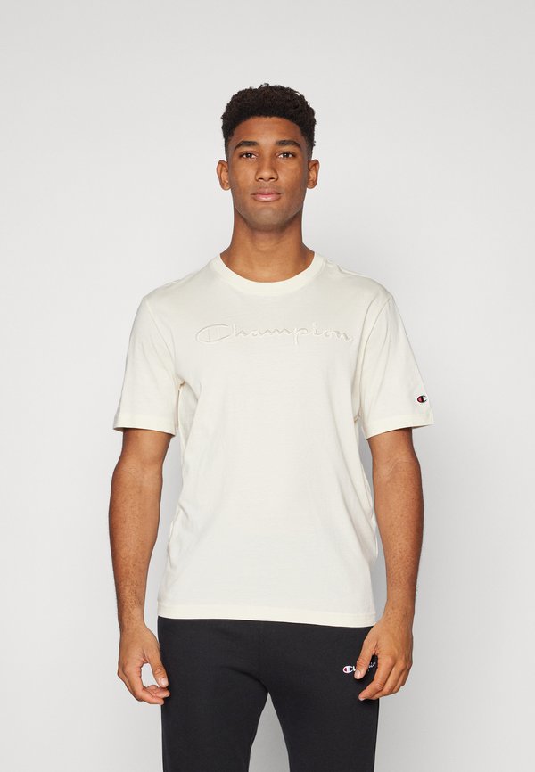 ICONS TONAL CREWNECK WITH LARGE LOGO - Print T-shirt - beige