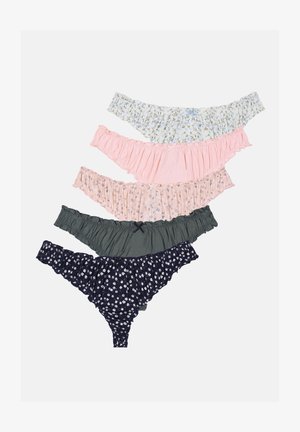 Even&Odd, 5 PACK - Tanga - grey-blue/light pink/white