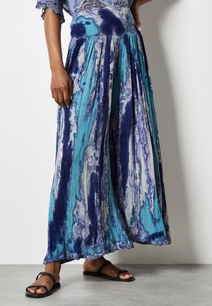 TIE DYE CRINKLE PALAZZO  - Pantalon classique - navy