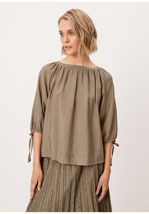 doté de liens à nouer aux manches - Blouse - dusty olive