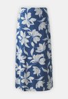 PULL ON SKIRT - Maxi skirt - may blue/white