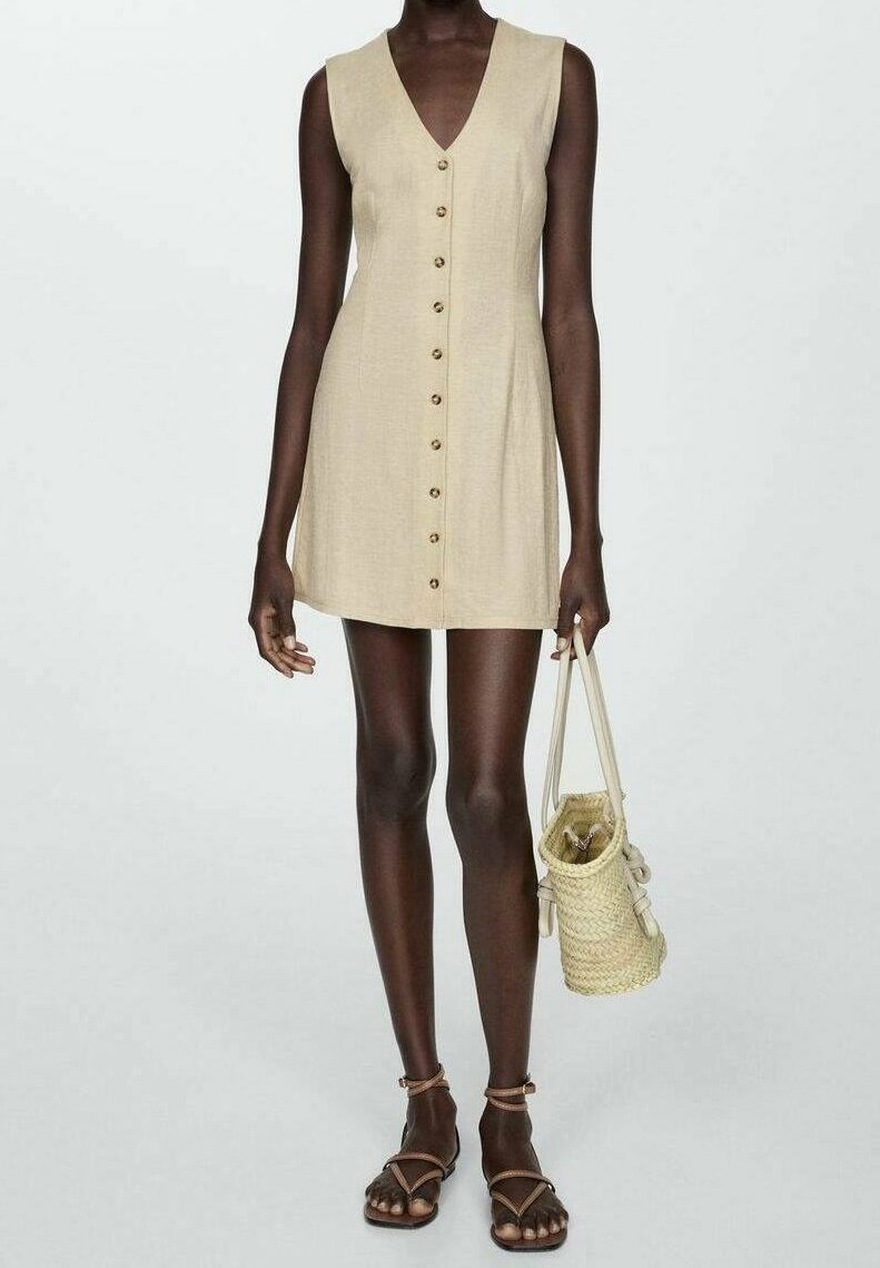 Mango Shirt dress - beige - (Pre-owned) - Zalando.ie