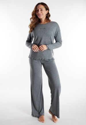 SET - Nachtwäsche Set - grau-mittel-melange