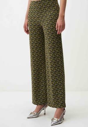 Jimmy Key HIGH WAIST WIDE LEG PATTERNED  - Pantaloni - khaki