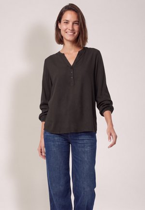 Cecil, LANGARM TUNIKA MIT SPLIT NECK - Blouse - truffle brown