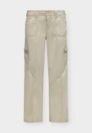 Hollister Co., ADJUSTABLE BAGGY PANT - Παντελόνι cargo - white