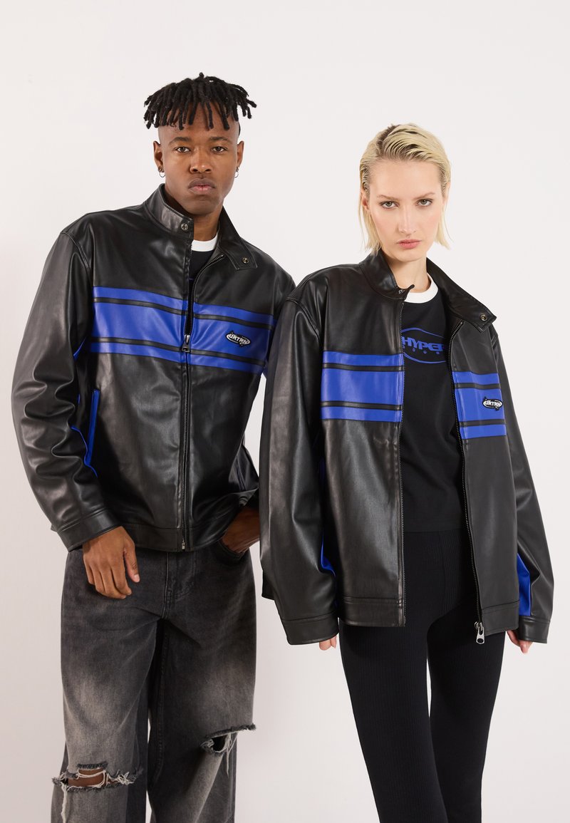 YOURTURN by Zalando - UNISEX - Faux leather jacket - black,dark blue, Enlarge