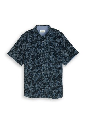 TOM TAILOR, TOM TAILOR BLUSEN & SHIRTS PLUS SIZE - KURZARMHEMD MIT MUSTER - Hemd - navy irregular design