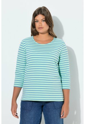 STRIPE 3/4 SLEEVES CREW NECK - T-shirt à manches longues - pale mint