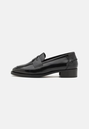 LEATHER - Pantofi slip-on - black