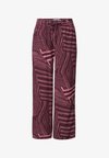 HIGH-WAISTED PATTERNED CULOTTES - Pantalon classique - blush berry