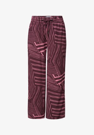 Street One, HIGH WAIST CULOTTE MIT MUSTER - Pantalon classique - blush berry