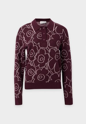 Marimekko, LIIKKUA PIIRTO UNIKKO - Пуловер - wine red/light pink