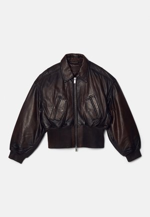 SAPHRA JACKET - Veste en cuir - dark brown