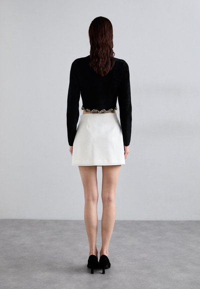 sandro JUPE - Mini skirt - ecru