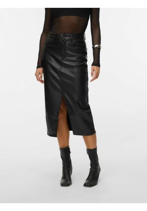 VMNATALIE HOHE TAILLE MIDI - Kokerrok - black