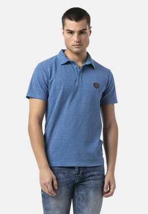 Cipo & Baxx, KURZARM, ELEGANTER FREIZEITLOOK MIT LOGO-DETAIL - Poloshirt - blau
