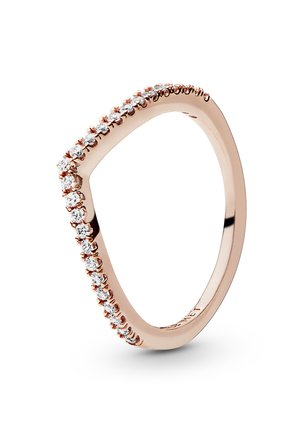 SPARKLING WISHBONE - Ring - rose gold plated