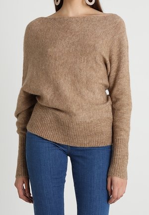 Strickpullover - mottled beige