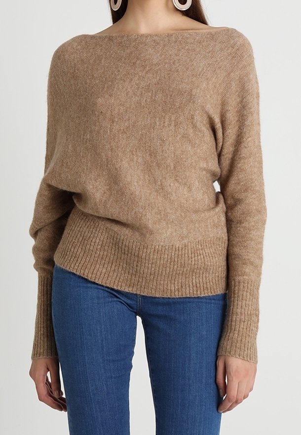 KIOMI Stickad tröja - mottled beige