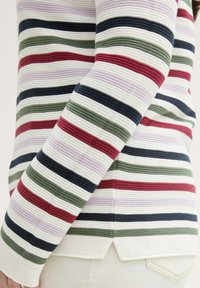TOM TAILOR Pullover - red green knit stripe design