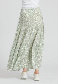 South Beach FLORAL SKIRT - Maxirok - sage