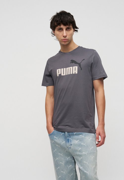 PUMA 2 COLOR NO. 1 LOGO TEE - Sports T-shirt - moody gray — foto 4