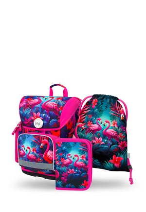 ERGO FLAMINGOS -SET 3TLG - Schulranzen Set - rosa