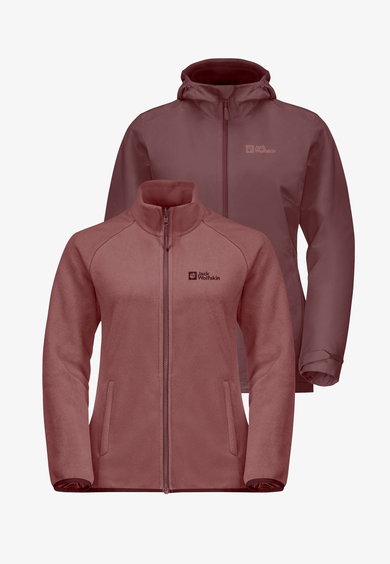 Jack Wolfskin MOONRISE 3IN1 JKT W - Hardshell jacket - red ochre