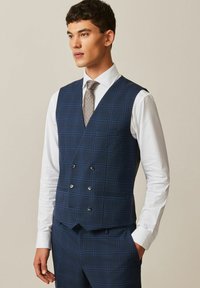 Next - BOLD CHECK - REGULAR FIT - Weste - navy Thumbnail-Bild 1