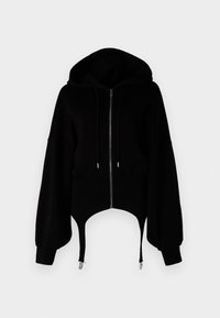 SUSPENDER HOODIE - Sweat zippé - black