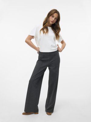 VMEVA WIDE PULL ON PANT - Trousers - dark grey