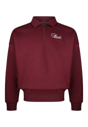 SIKSILK, ESSENTIALS SWEATER - Felpa - burgundy