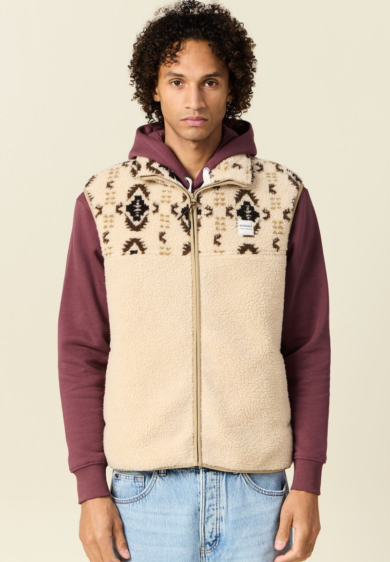 BONOBO Jeans ÄRMELLOSE MIT REISSVERSCHLUSS - Weste - ecru