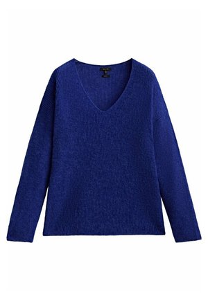 Stickad tröja - royal blue