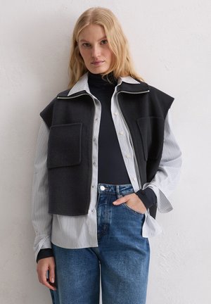 ZIP-RELAXED AUS EDLEM -DOUBLEFACE   - Weste - deep night blue