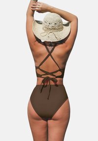 Cupshe SET WITH DARING CRISSCROSS DETAILS - Bikini - brown
