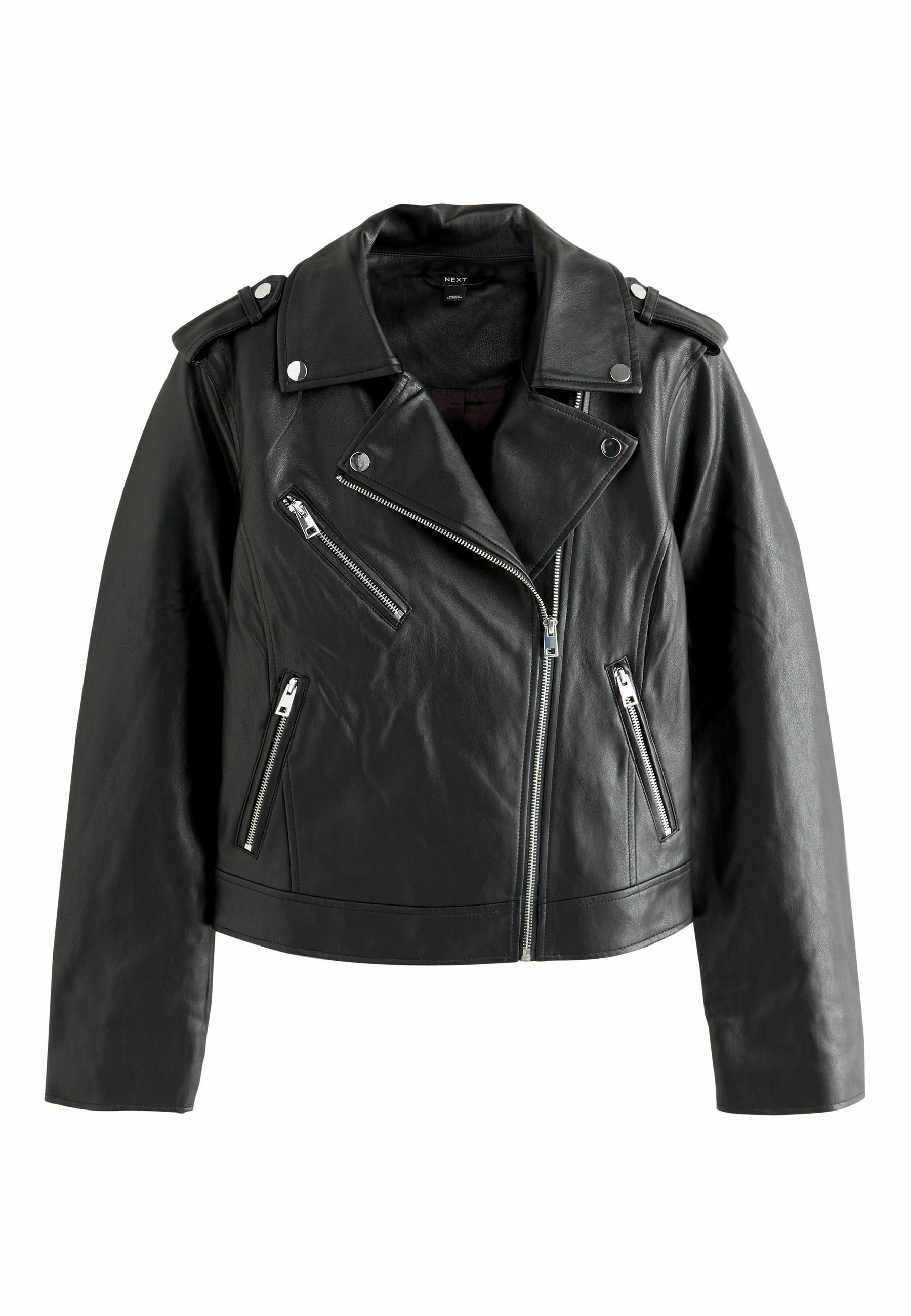 Next REGULAR FIT - Faux leather jacket - black fuller bust/black