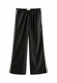 Next TIE WAIST WIDE LEG TALL - Kelnės - black crochet