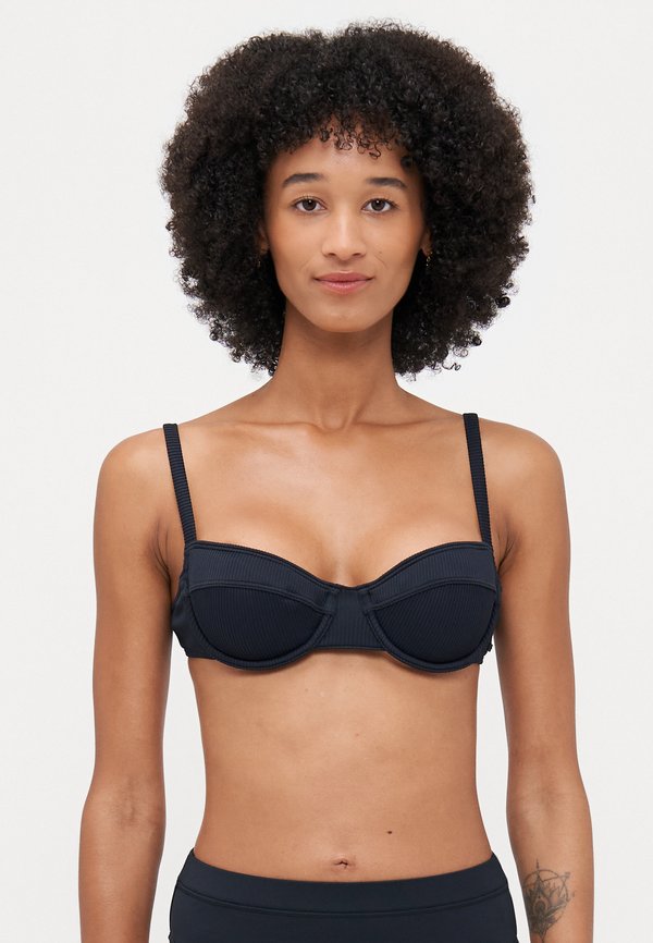 LOVE THE QUEEN - Bikini top - anthracite