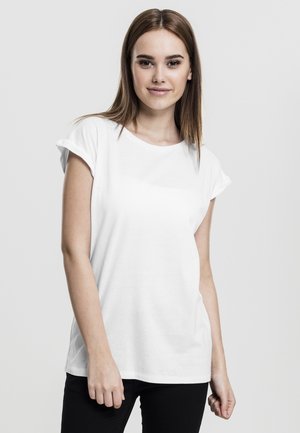 EXTENDED SHOULDER - Basic T-shirt - white